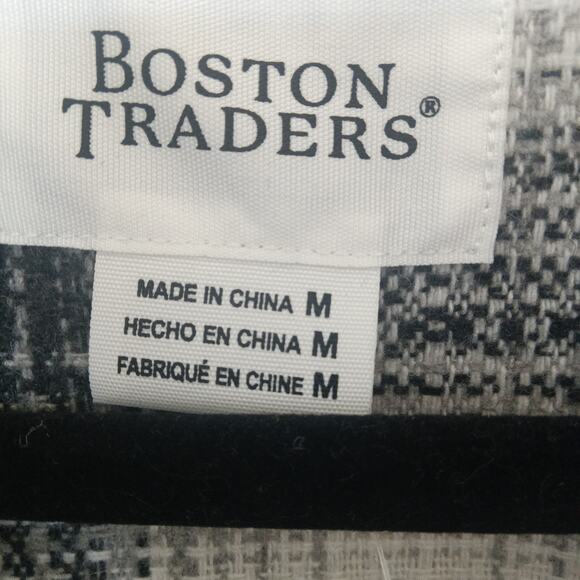 Cabincore Plaid Jacket By Boston Traders Black And White With Tags. Sz M - Picture 3 of 6